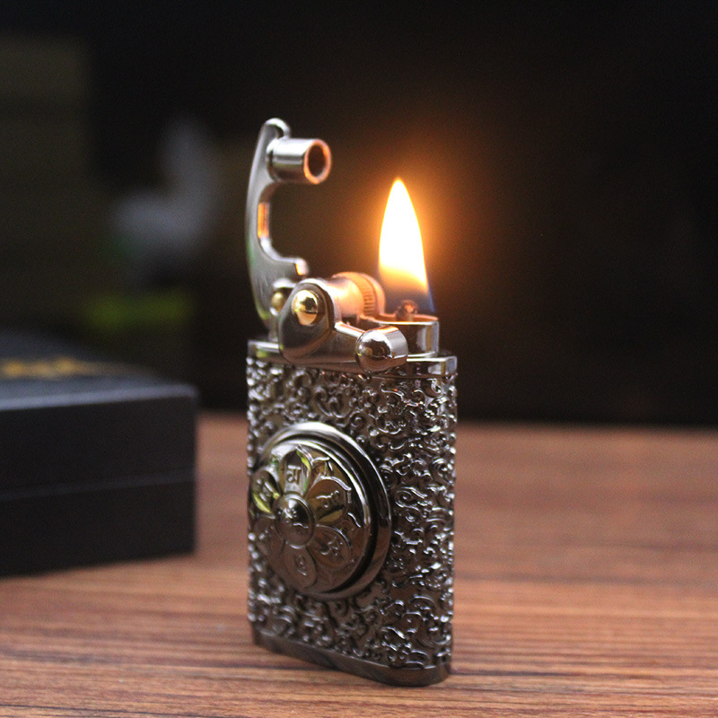 佐罗592盔甲煤油打火机 时来运转老式煤油创意摇臂打火抖音送礼品