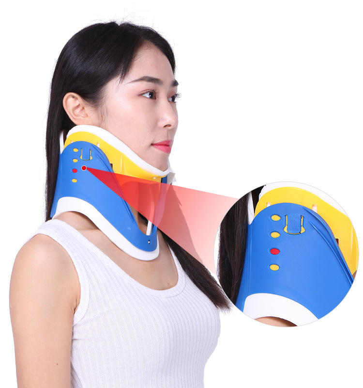 四合一颈托 颈椎牵引器 可调节颈椎固定支具 急救颈椎夹板 护颈带