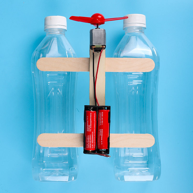 科技小制作diy小发明电动风力小船中小学生物理有趣科学小实验