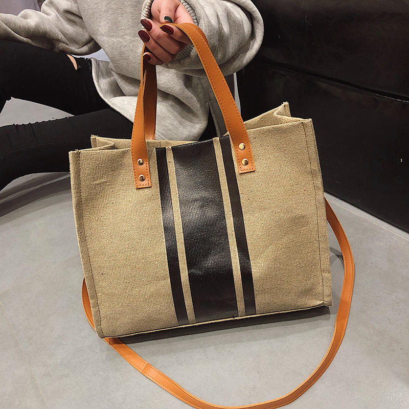 Canvas Bag 2019 New Single Shoulder Fashion Korean Printed Portable Women's Casual Large-Capacity Crossbody Bag