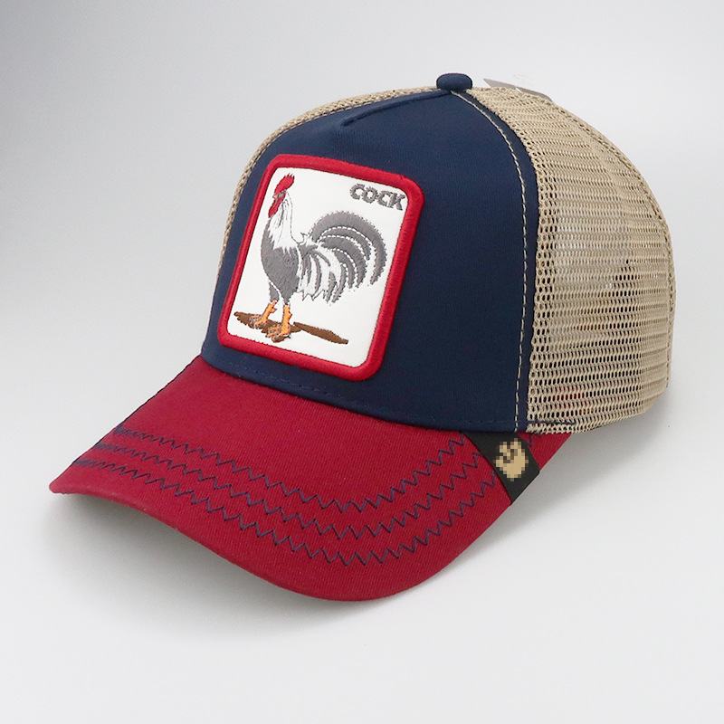 动物系列公鸡刺绣棒球帽户外鸭舌帽太阳帽遮阳防晒速卖通新款网帽