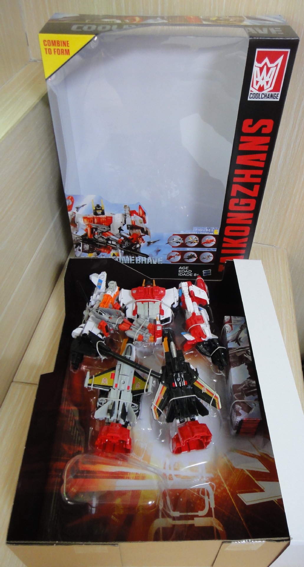 新品热卖孩之星大无畏正版儿童玩具r级放大版大无畏合体变形h-903