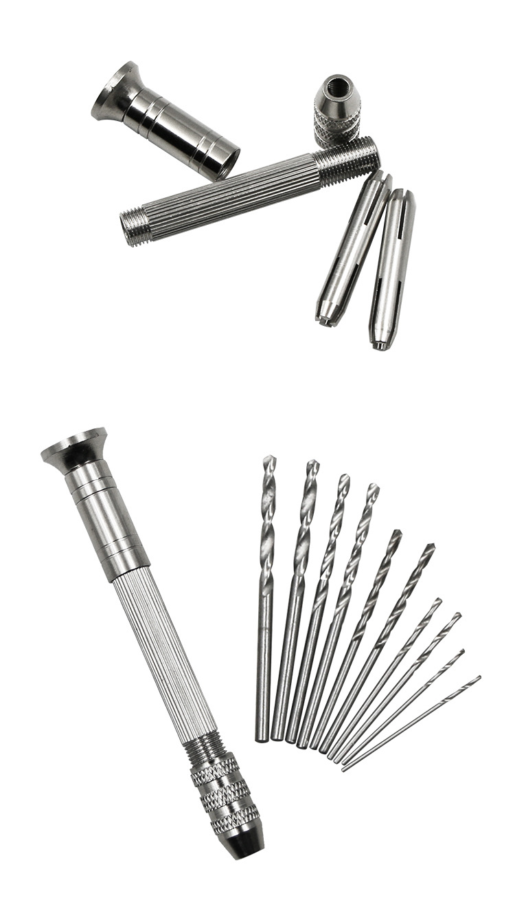 手捻钻 手动打孔钻扩孔钻眼打孔器文玩木工diy工具迷你手钻麻花钻