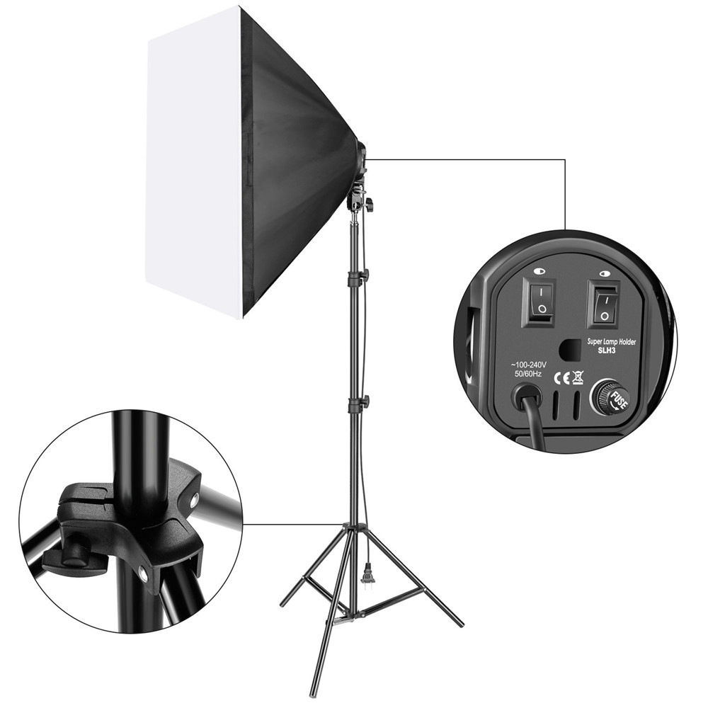 摄影棚四灯柔光箱照相器材淘宝拍照补光灯地灯可随意调节角度