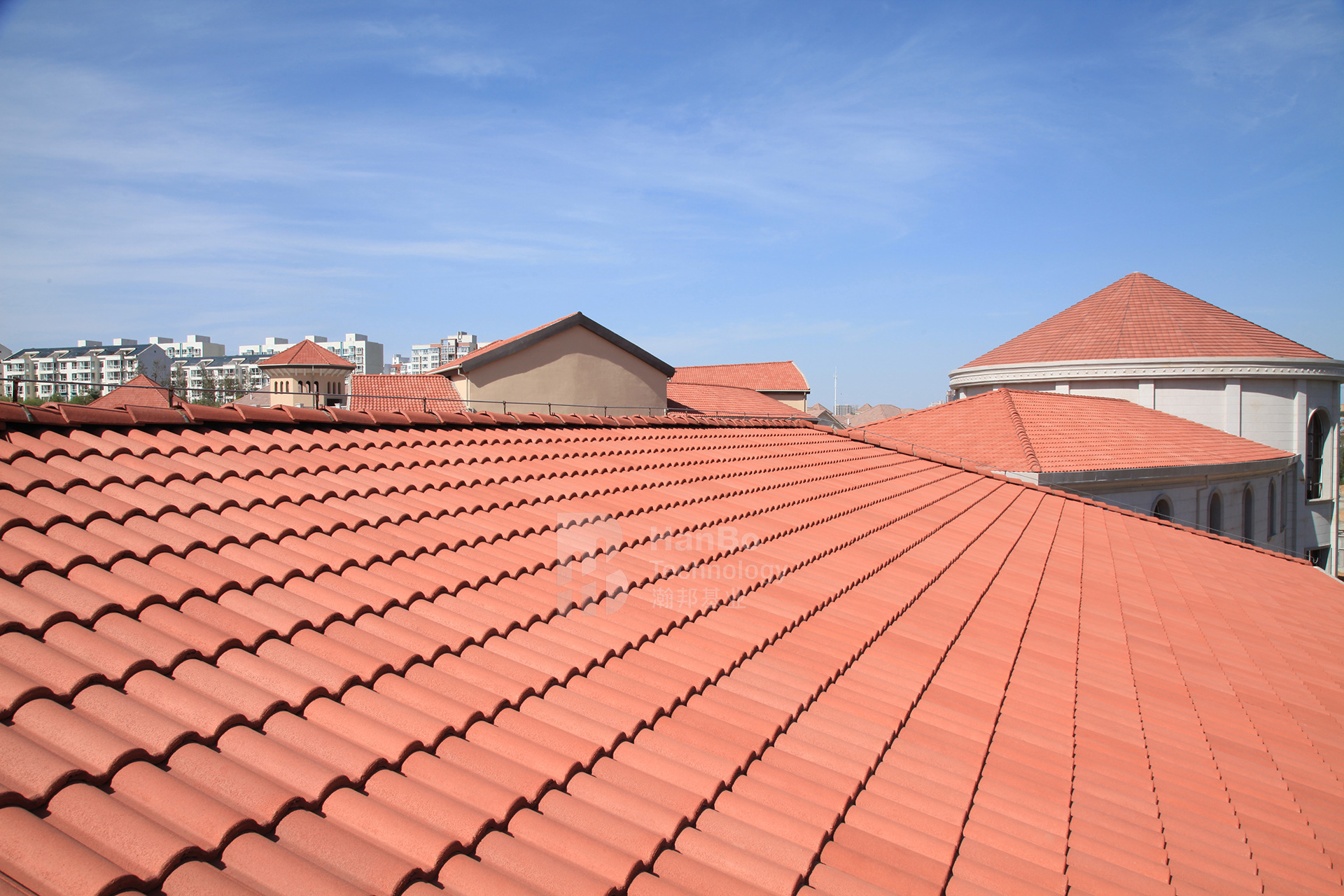 水泥彩瓦 北京瀚邦基业屋面瓦片优质厂家直销 专业屋面建筑施工