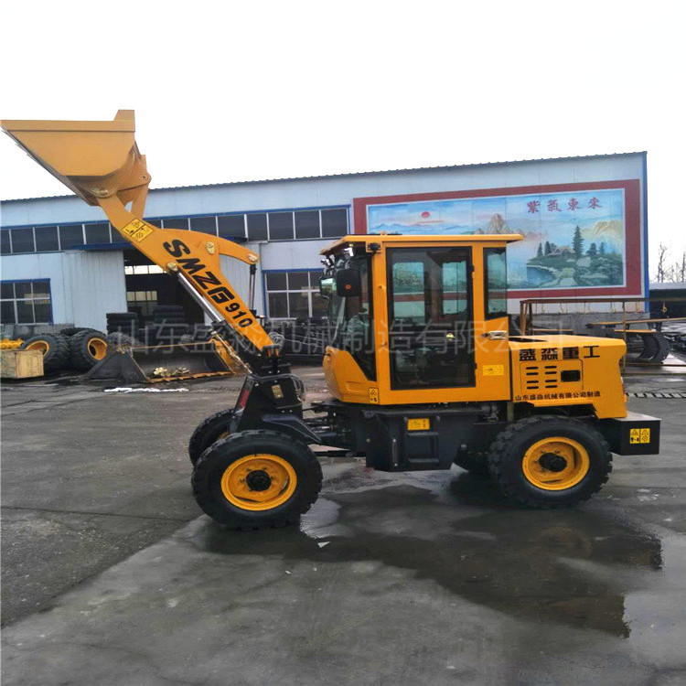 混凝土物料装载机 建筑工地用小型铲车 912型双缸多功能四驱铲车