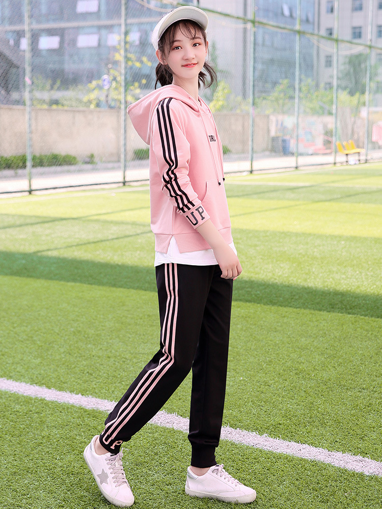 初中学生卫衣套装女2019新款韩版学院风少女装秋季休闲运动两件套