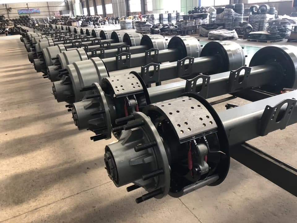 挂车配件厂直销美式内置制动鼓系列车轴 富华型车桥 支持批发定做