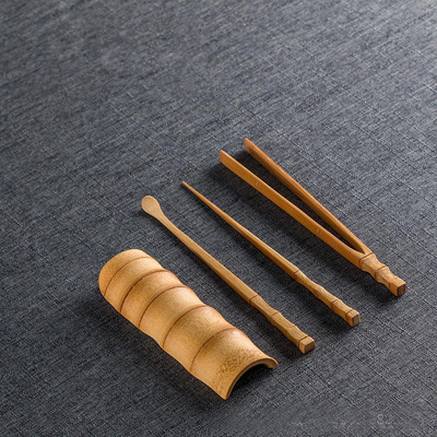 纯手工件套茶具茶道四竹制配件六君子茶则茶针茶勺茶夹禅意功夫茶