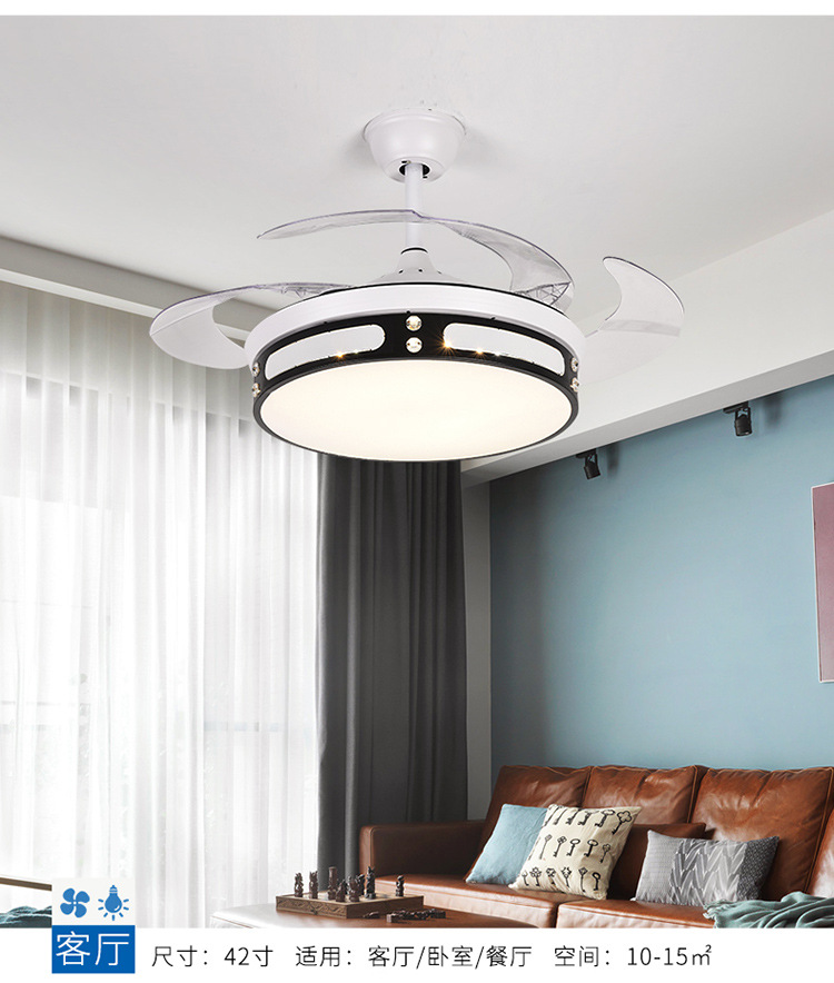 现代简约餐厅吊灯饭厅风扇吊灯