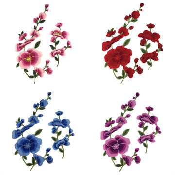 新款民族风刺绣水溶领花荷花车缝辅料舞蹈旗袍服装绣花花朵批发