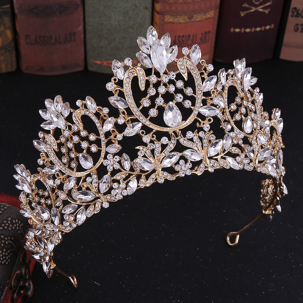 h1217新款大气豪华欧式复古巴洛克新娘皇冠头饰 宫廷女王王冠配饰
