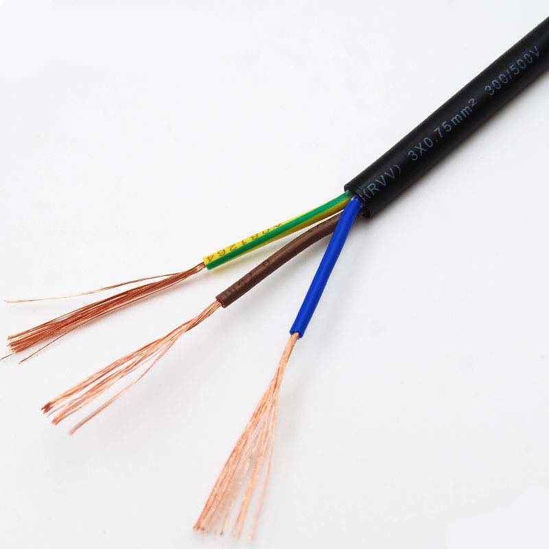 金环宇电线电缆rvv软电缆二3四5芯足米铜芯护套电源线075平方