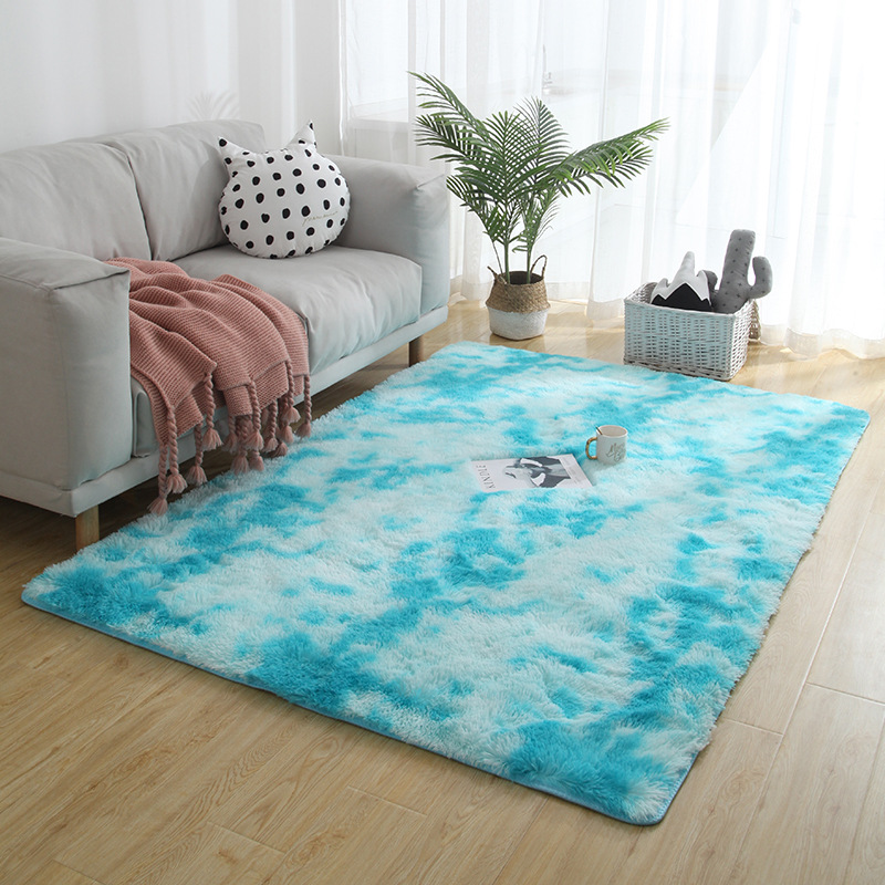 Exclusive for Cross-Border Household Tie-Dyed Carpet Bedroom Plush Carpet Modern Minimalist Rug Floor Mat Modern Nordic