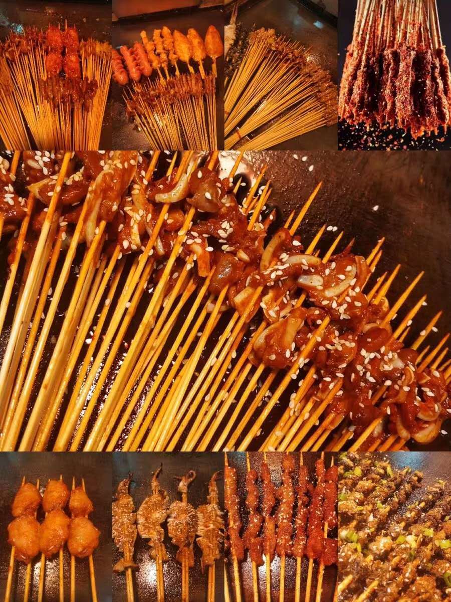 网红烧烤小串 铁板小串 铁板鱿鱼油炸半成品烧烤串串批发速冻食品