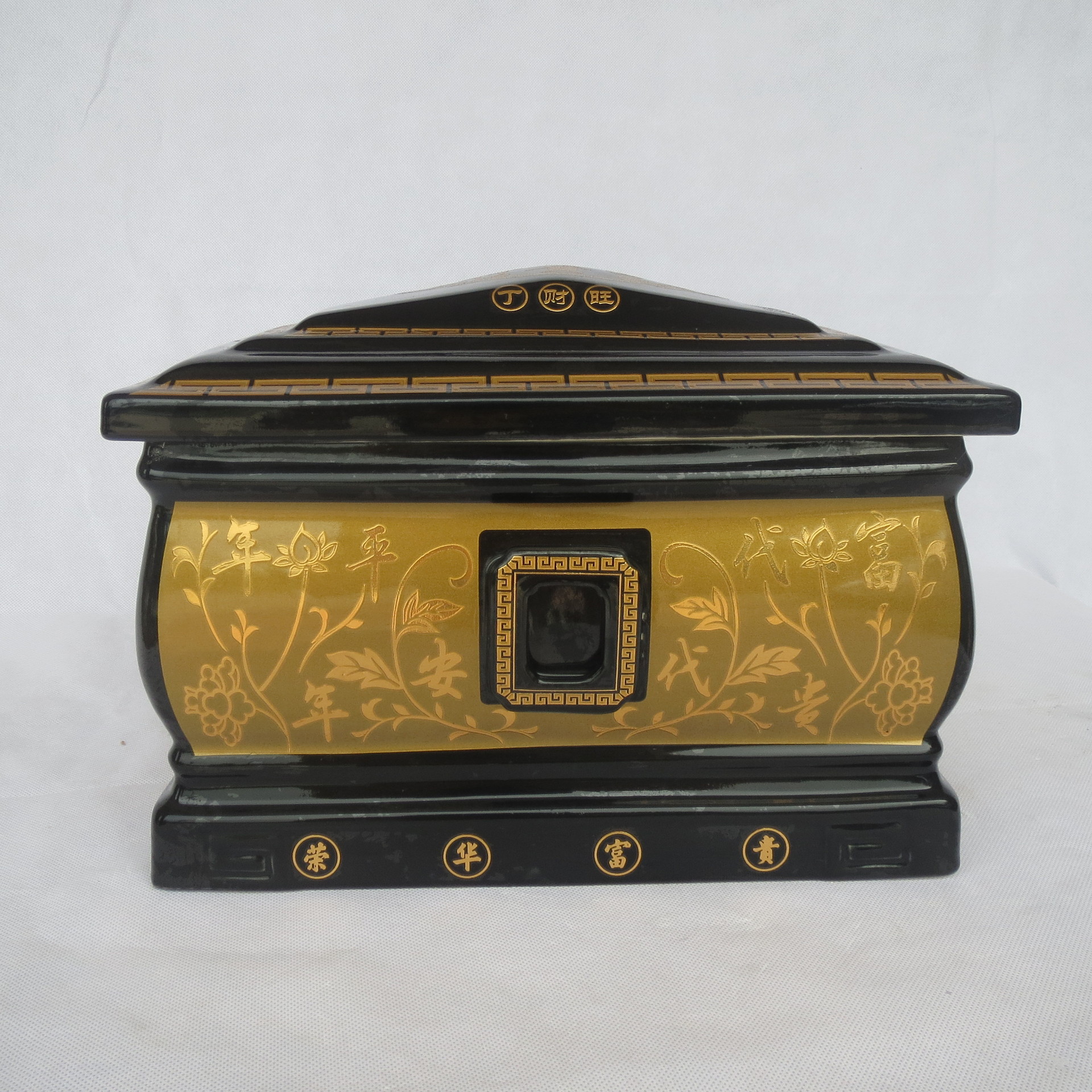 【厂家直销】黑代代富贵 精品陶瓷骨灰盒 15年匠心品质 特价优惠