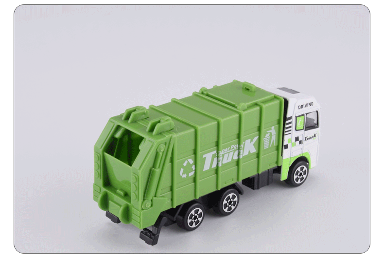 跨境儿童垃圾桶车环卫车玩具车仿真小汽车惯性合金消防男孩车模型