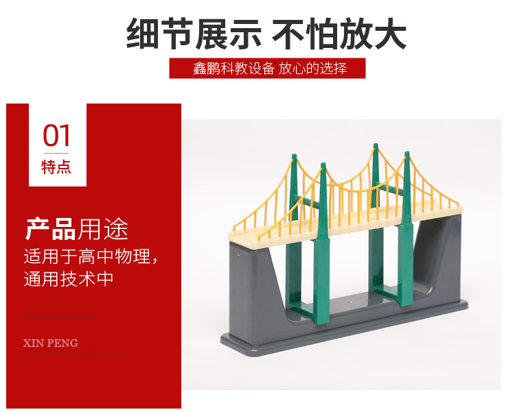 桥梁模型 高中通用技术 斜拉桥 拱架桥 弓形拱桥 悬索桥 梁架桥