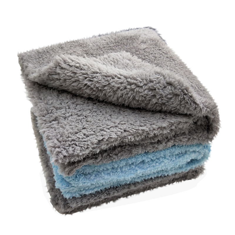 Car Wash Towel 40*40 Thickened Hot Coral Fleece Car Cleaning Cloth Absorbent Microfiber Towel Cloth Car Supplies