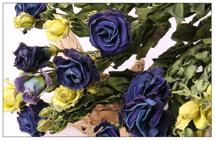 桔梗自然干花真花束花店插花 家居装饰干花 客厅diy插花拍摄道具