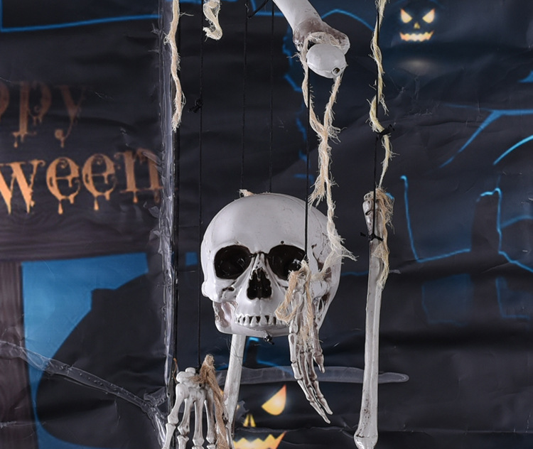万圣节道具 酒吧ktv骷髅头风铃吊鬼鬼屋恐怖吓人挂鬼整蛊玩具批发