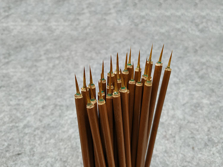 叶筋笔国画狼毫勾线笔成人学生国画勾线用大中小三支叶筋小毛笔