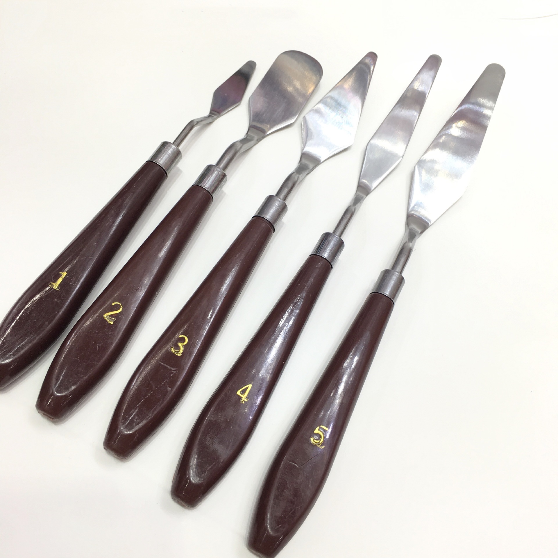 6支装diy陶泥初学工具 软粘土油泥雕刻刀 颜料调色刀 塑料刮刀