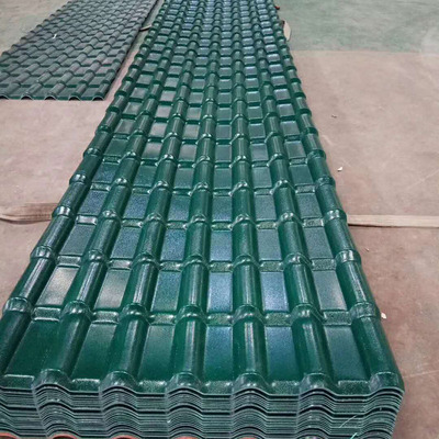 树脂瓦厂家批发新型仿古合成树脂瓦墨绿色树脂瓦防腐阻燃无声瓦顶