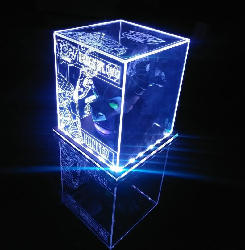 深圳厂家定做亚克力发光灯箱亚克力 led灯箱方形6面创意展示箱