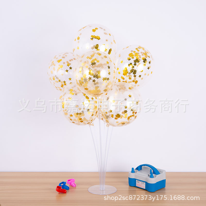 Factory Wholesale National Day Balloon Table Drifting Transparent Support Wedding Birthday Party Table Ornaments Decoration Luminous Balloon Floating