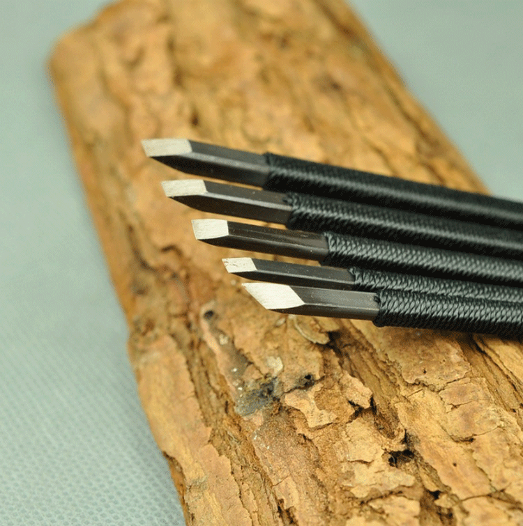 双头雕刻刀斜口刻刀大中小石刻刀篆刻刀 印章刻字刻章工具