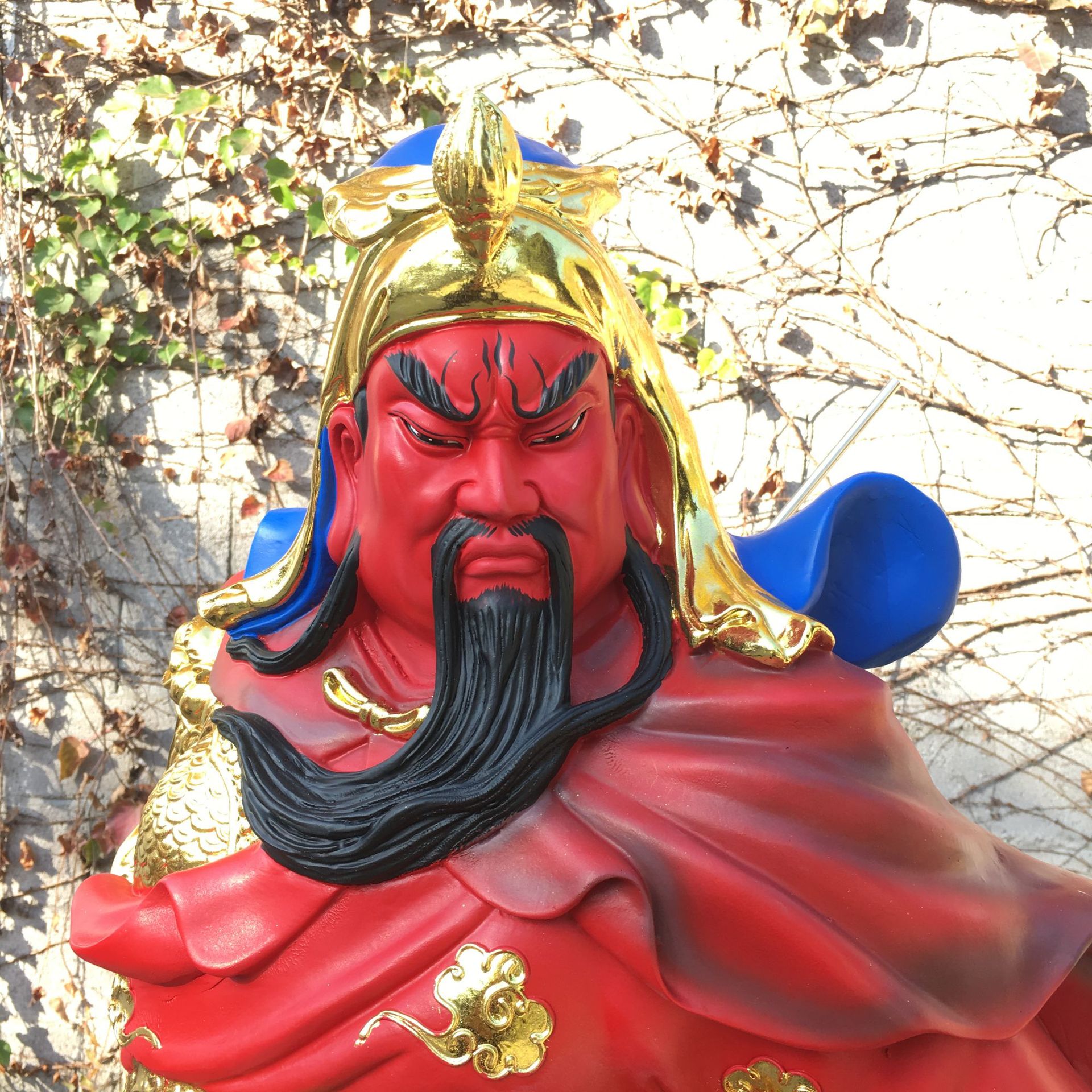 树脂佛像寺庙祠堂工艺品摆件 56寸山头关羽关二爷神像站山关公