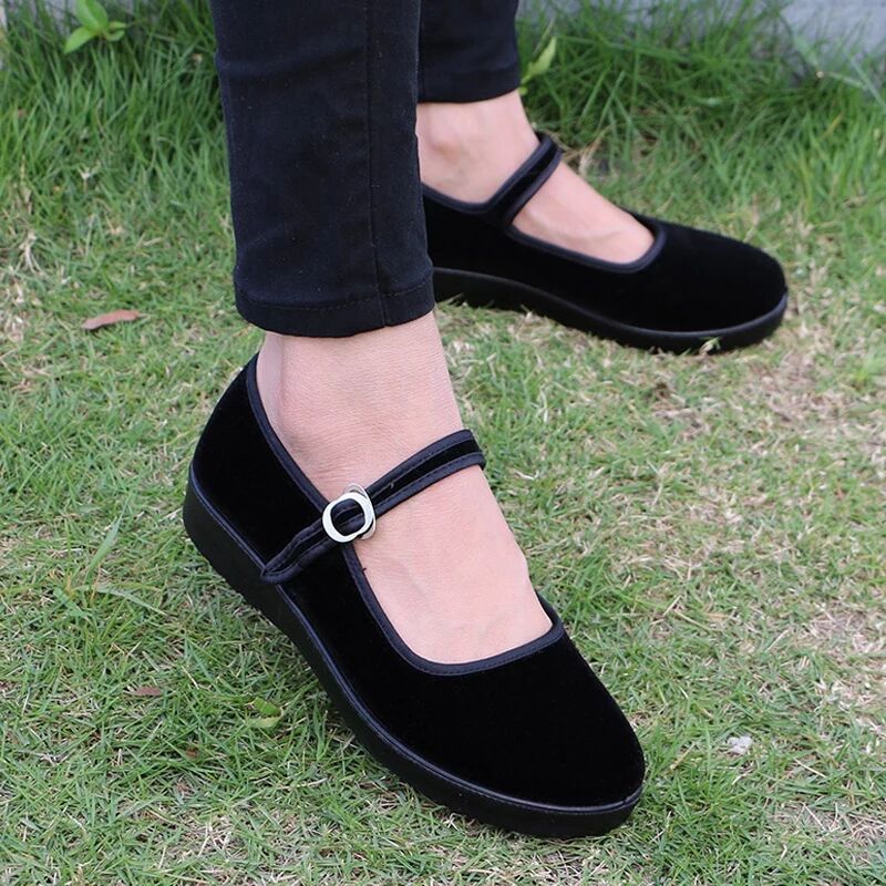 黑色布鞋舞蹈成人演出服装专用鞋军装鞋八路军红军八路军儿童专用