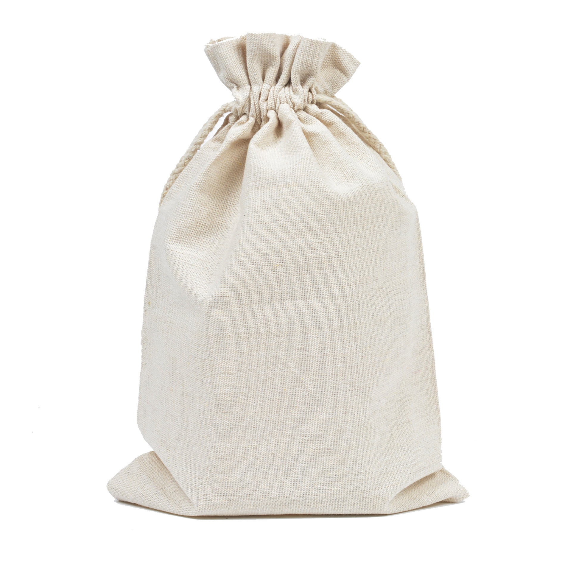 5斤装 大米帆布束口袋纯色涤棉布抽绳杂粮谷物包装棉布收口袋定做