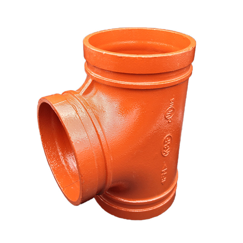 卡耐夫变径三通3c认证 沟槽异径三通沟槽管件消防专用25公斤万达