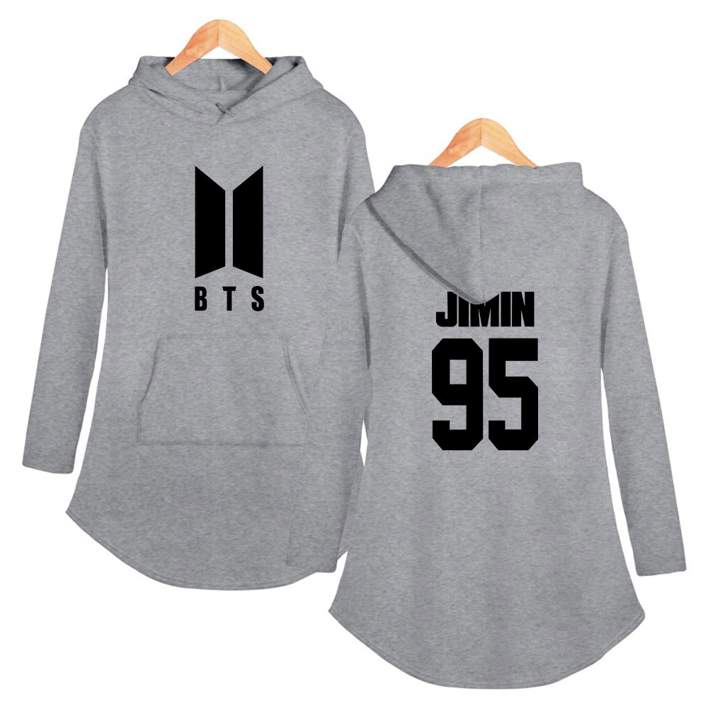 2019款 团队 韩国 跨境 韩版潮流休闲 黑白带帽连衣卫衣