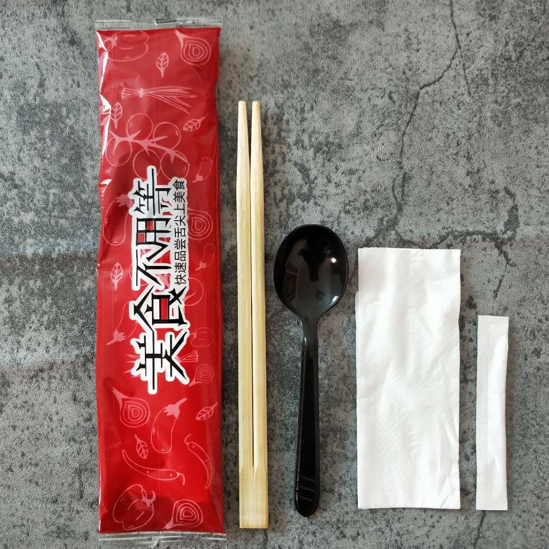 一次性筷子四件套 打包外卖餐具 四合一餐具包筷子组合筷子四件套