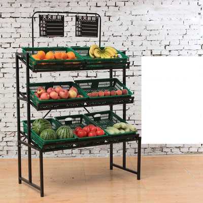 超市水果货架展示架货物简约加固厨房摆摊家用果蔬架落地式多功能
