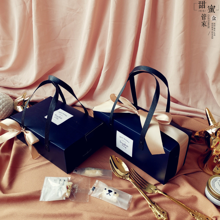 烘焙网红软欧包手提盒彩虹吐司瑞士毛巾卷千层蛋糕玛德琳包装纸盒