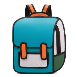 一件代发卡通画小中高学生书包女二次元双肩背包漫画校园包