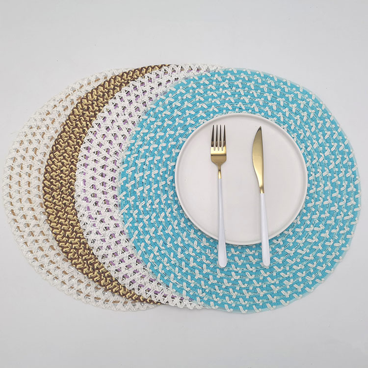 欧式简约圆形纸餐垫隔热垫西餐定制杯垫碗垫防滑防烫桌垫外贸热销