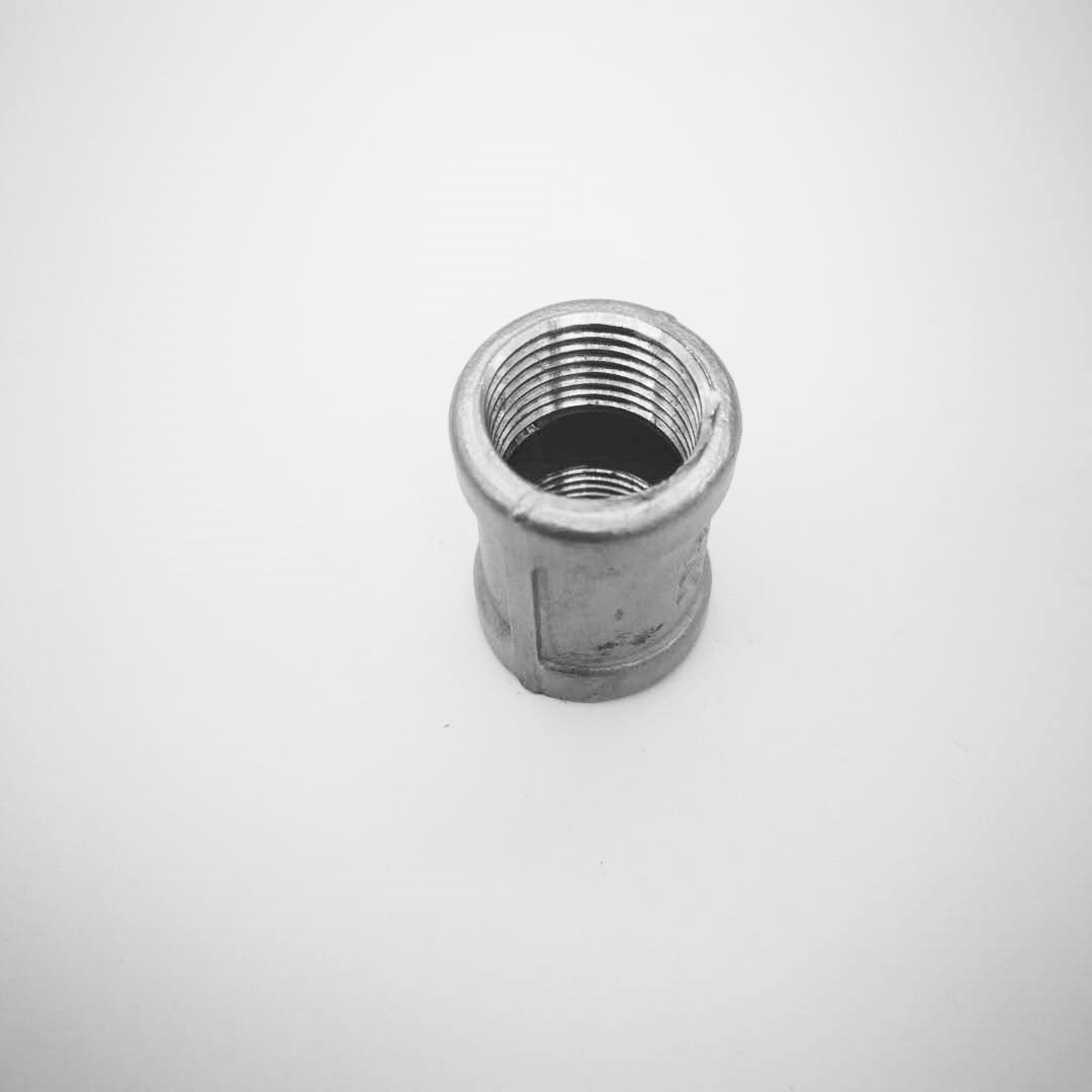 304不锈钢铸造双头内丝接头内牙内螺纹接头3分3/8dn10