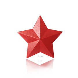 金属五角星徽章 铝制烤漆红五角星帽徽 帽章复古怀旧红星胸章别针