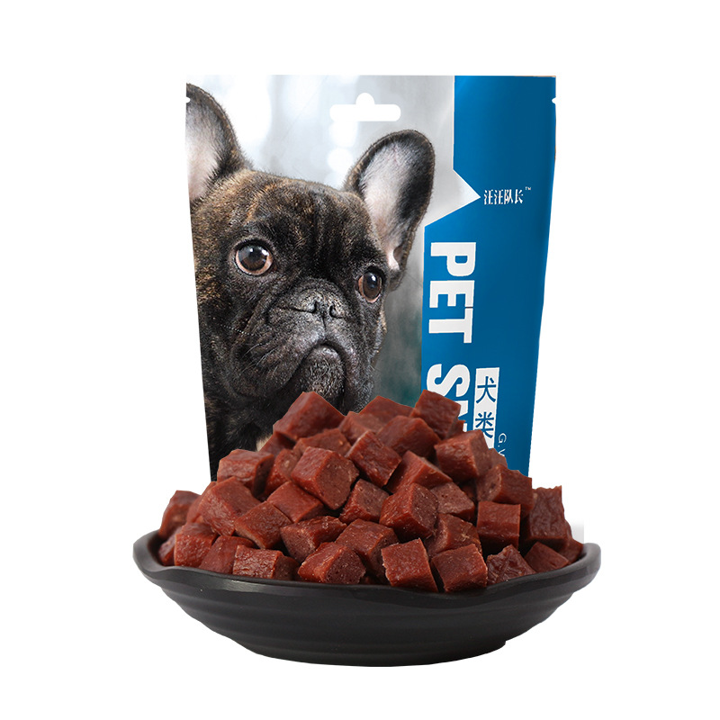 Pet Snacks Dog Food Dried Beef Cubes 500G Dog Training Snacks Dog Dried Beef Cubes Teddy Snacks Chicken Grains