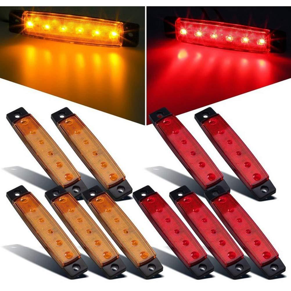 卡车边灯24v6led卡车边灯,信号灯亚马逊热销款货车边灯6led12v