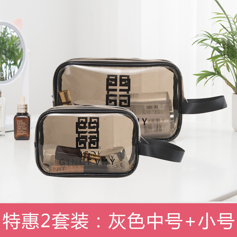 Waterproof Pvc Cosmetic Bag Internet Celebrity Large-Capacity Cosmetics Buggy Bag Portable Toiletry Bag Travel Storage Bag