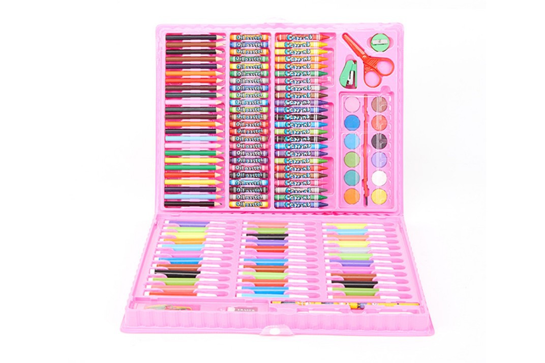 150 Wooden Box Brush Children Watercolor Pen Painting Kit Wholesale Children Primary School Students Learning Painting Stationery Set