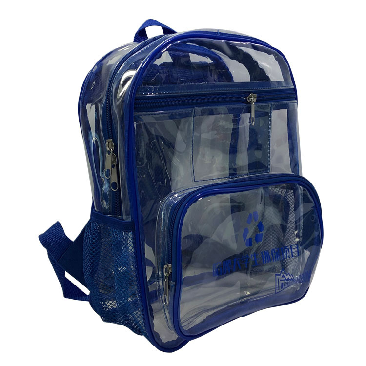 定制透明pvc双肩背包环保防水学生书包广告宣传礼品背包可印logo
