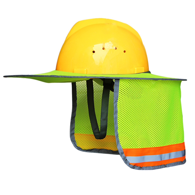 Summer Sun Protection Helmet Reflective Helmet Sun Visor Curtain Sunburn Construction Site Outdoor Installation Construction Sun Hat