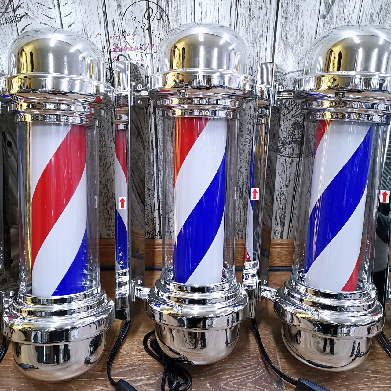 美发标志转灯发廊转灯美容美发理发灯箱出口欧美厂家直销支持定制